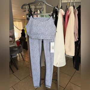 ALLFENIX‎ Powder Cheetah 7/8 Legging and Sports Bra Set, New with Tags